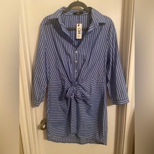 **NEW** Striped Blue Shirt Dress
